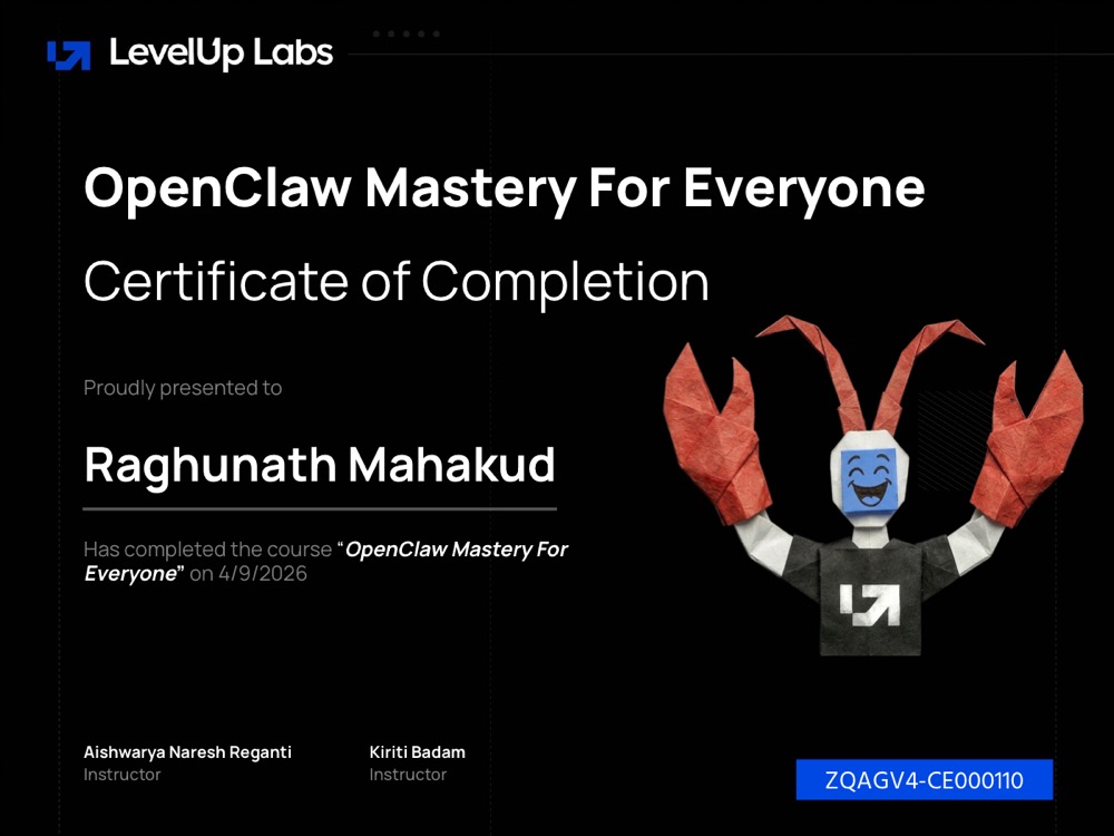 OpenClaw Mastery for Everyone — LevelUp Labs